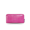 CW01BT-M-MX : CROCODILE TAIL LEATHER LONG MEDIUM ZIPPED WALLET