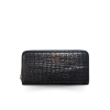 CW01BT-M-R | GENUINE CROCODILE TAIL LEATHER LONG MEDIUM ZIP WALLET