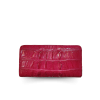CROCODILE TAIL LEATHER LONG MEDIUM ZIPPED WALLET : CW01BTMT