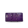 CROCODILE TAIL LEATHER LONG MEDIUM ZIPPED WALLET : CW01BTMY