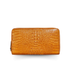 CW01HK-L-R : CROCODILE HORNBACK LEATHER LONG LARGE ZIPPED WALLET