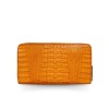 CW01HK-L-R : CROCODILE HORNBACK LEATHER LONG LARGE ZIPPED WALLET