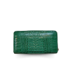 CROCODILE HORNBACK LEATHER LONG MEDIUM ZIPPED WALLET : CW01HKMR