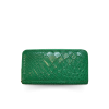 CROCODILE LEG LEATHER LONG MEDIUM ZIPPED WALLET : CW01LMR
