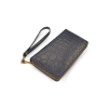 CW01S-M-HSY | GENUINE CROCODILE BELLY LEATHER LONG MEDIUM ZIP WALLET WITH WRIST STRAP