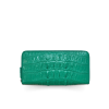 CW01T-S-AY : CROCODILE TAIL LEATHER SMALL ZIPPED WALLET