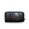 CW02L-XL : CROCODILE LEG LEATHER LONG DOUBLE ZIPPED WALLET