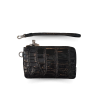 CW02SSS01AY : CROCODILE BELLY LEATHER MINI POUCH WITH STRAP COIN PURSE