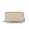 CW02S-XL-HS : CROCODILE BELLY LEATHER LONG DOUBLE ZIPPED WALLET