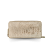 CW02S-XL-HS : CROCODILE BELLY LEATHER LONG DOUBLE ZIPPED WALLET