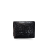 CROCODILE HORNBACK LEATHER SHORT BI-FOLD WALLET : CW22HKS1MX