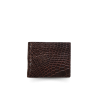 CW22L-S-1FR : CROCODILE LEG LEATHER SHORT BI-FOLD WALLET