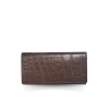 CW22S-M-AY : CROCODILE BELLY LEATHER LONG BI-FOLD WALLET