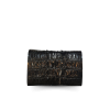 CW33BT-S-AY : CROCODILE BELLY LEATHER SHORT TRI-FOLD WALLET