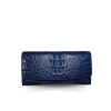 CROCODILE HORNBACK LEATHER LONG TRI-FOLD WALLET : CW33HKM1MX