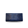 CROCODILE HORNBACK LEATHER LONG TRI-FOLD WALLET : CW33HKM1MX
