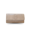 CROCODILE HORNBACK LEATHER LONG TRI-FOLD WALLET : CW33HKMMX