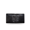 CW33HK-M-P : CROCODILE HORNBACK LEATHER LONG TRI-FOLD WALLET