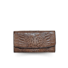CROCODILE HORNBACK LEATHER LONG TRI-FOLD WALLET : CW33HKMP