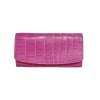 CROCODILE BELLY LEATHER LONG TRI-FOLD WALLET : CW33SM1AY