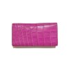 CROCODILE BELLY LEATHER LONG TRI-FOLD WALLET : CW33SM1AY