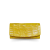 CW33S-M-AY : CROCODILE BELLY LEATHER LONG TRI-FOLD WALLET