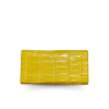 CW33S-M-AY : CROCODILE BELLY LEATHER LONG TRI-FOLD WALLET