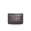 CROCODILE BELLY LEATHER SHORT TRI-FOLD WALLET : CW33SSAY