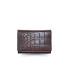 CROCODILE BELLY LEATHER SHORT TRI-FOLD WALLET : CW33SSAY CROCODILE BELLY LEATHER SHORT TRI-FOLD WALLET : CW33SSAY