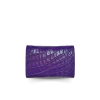 CW33S-S-AY : CROCODILE BELLY LEATHER SHORT TRI-FOLD WALLET