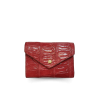 CW33SSENVAY : CROCODILE BELLY LEATHER SHORT TRI-FOLD WALLET