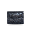 CROCODILE BELLY LEATHER SHORT TRI-FOLD WALLET : CW33SS03AY