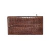 Crocodile Tail Belly Leather Long Bi-fold Card Wallet : CW22BTSMCARDMX