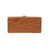 CROCODILE BELLY LEATHER LONG TRI-FOLD WALLET : CW33SMโบว์AY