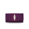 SW33-M-MN | STINGRAY LEATHER LONG TRI-FOLD WALLET