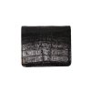 CROCODILE TAIL LEATHER SHORT BI-FOLD VERTICAL WALLET : CW22BTSHKMX