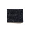 CROCODILE LEG LEATHER SHORT BI-FOLD WALLET : CW22LSAY