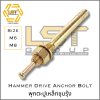 พุกตะปูเหล็กชุบรุ้ง Hammer Drive Anchor Bolt Zinc Plated ขนาด M6, M8