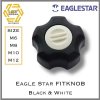 Eagle Star Fit Knob สีดำ ฝาสีขาว สกรูมือจับ สกรูปรับระดับ เปลี่ยนความยาวโบลท์ได้