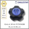 Eagle Star Fit Knob สีดำ ฝาสีน้ำเงิน สกรูมือจับ สกรูปรับระดับ เปลี่ยนความยาวโบลท์ได้