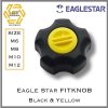 Eagle Star Fit Knob สีดำ ฝาสีเหลือง สกรูมือจับ สกรูปรับระดับ เปลี่ยนความยาวโบลท์ได้