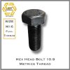 RITZ Hex Head Bolt 10.9 Size M16 Pitch 2.0 DIN933 Full Thread Pack 5 PCS