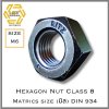 หัวน็อตเหล็กแข็ง S45C Class 8 DIN934 Hex Nut 8.8 M6