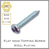 สกรูเกลียวปล่อยเหล็กชุบขาว หัว P Self Tapping Screw PH #10 X 1-1/2"