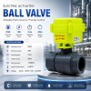 วาล์วน้ำไฟฟ้าขนาดเล็ก Miniature Electric Ball Valve | วาล์วควบคุมน้ำ PVC 2 ทาง พร้อมสัญญาณตอบกลับ
