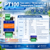 PT100 Temperature Transmitter: RS485 Modbus-RTU Isolated Acquisition Module