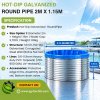 3,700L Galvanized Steel Prefabricated Fish Pond (2m diameter, 1.15m height, 3,700L capacity)