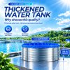 7,000L Galvanized Steel Prefabricated Fish Pond (4m diameter,0.6 m height, 7,000L capacity)