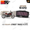 Air Filter K&N TB-6713 For STREET TRIPLE R 675
