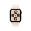 AP015 Apple Watch SE GPS 40mm Starlight Aluminium Case with Starlight Sport Band - S/M (2024)